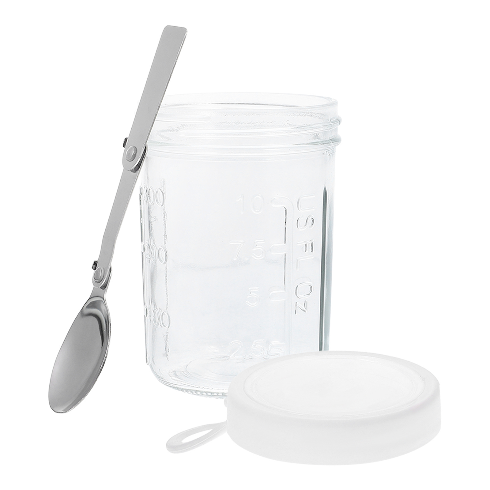Meal Prep Yogurt Cups - Glass Oatmeal Containers Wide Mouth Food