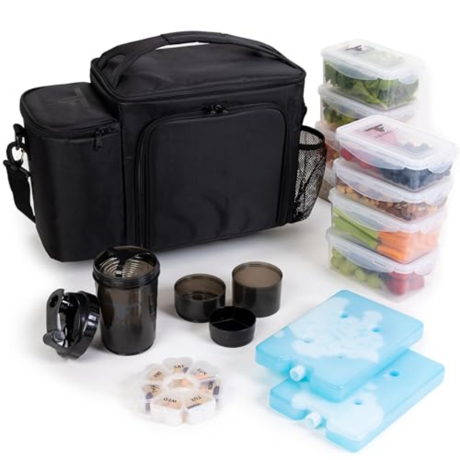 Meal Prep Containers Xl - Large Black Meal Prep Lunch Bag