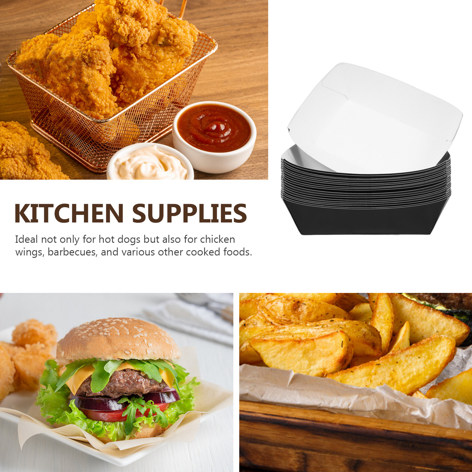 20Pcs Kraft Paper Open Top Foo - Meal Prep Chicken ulasan dan harga