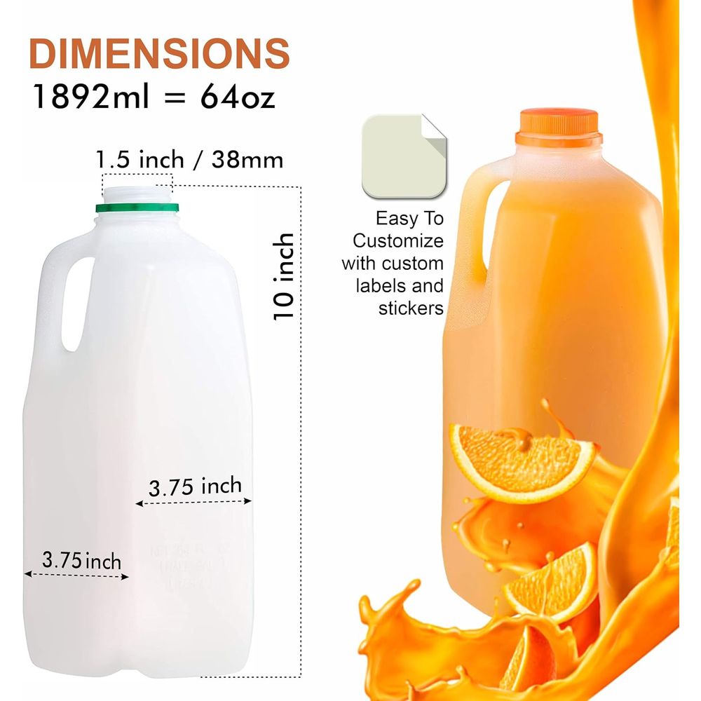 64 oz Tamper-Evident Plastic J - Meal Prep Juice Bottles ulasan dan harga