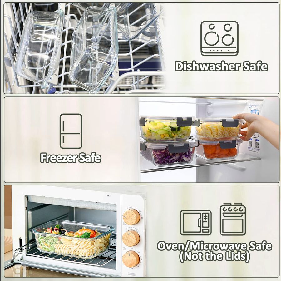 ozGlass Meal Prep Containers,G - Meal Prep Glass ulasan dan harga