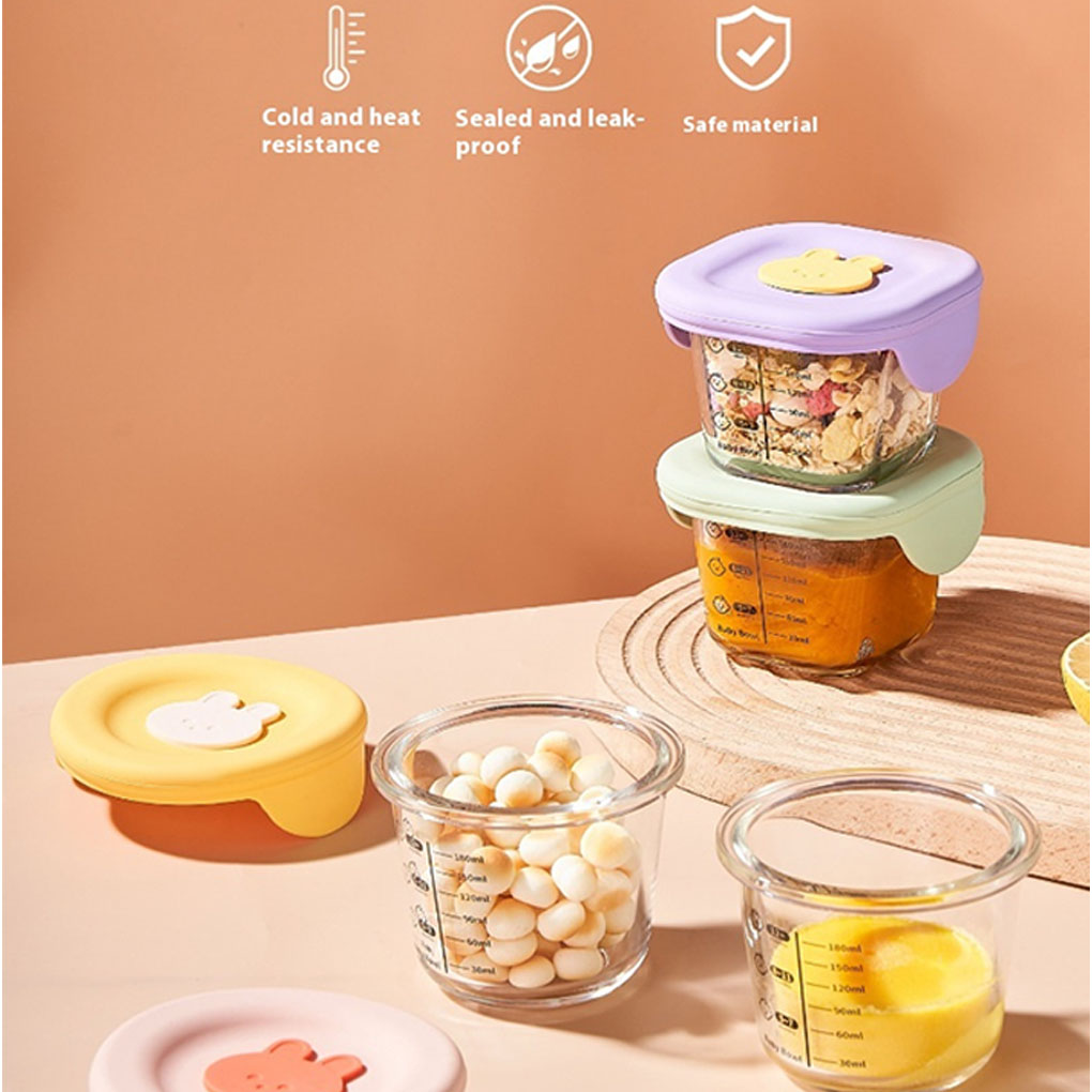 4 PCS Mini Glass Bowl with Sil - Meal Prep Glass ulasan dan harga