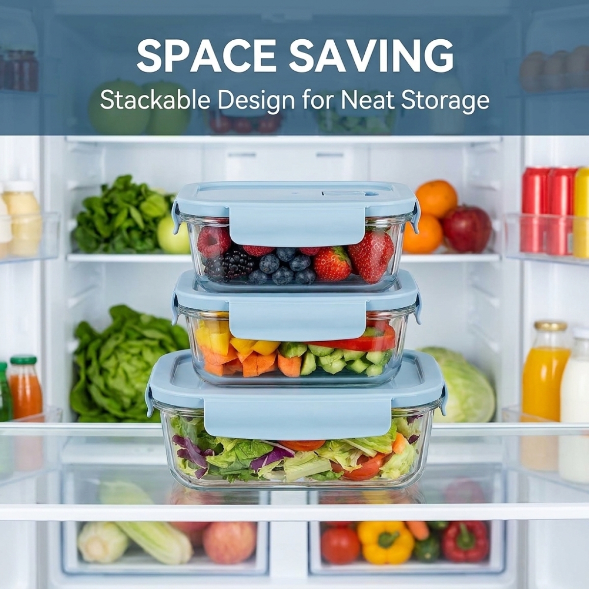 Sky Blue Glass Food Storage Co - Meal Prep Glass ulasan dan harga