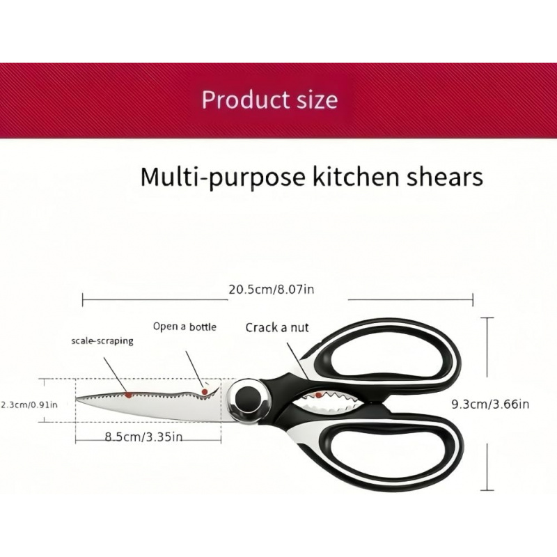 Stainless Steel Kitchen Shears - Meal Prep Chicken ulasan dan harga