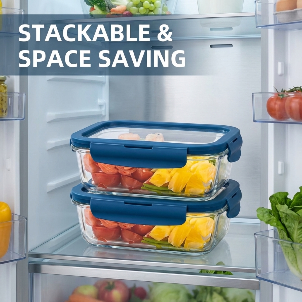 Star Sea Blue Glass Lunch Boxe - Meal Prep Seafood ulasan dan harga