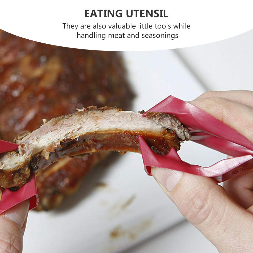 1Set Finger Food Tongs Plastic - Meal Prep Chicken ulasan dan harga