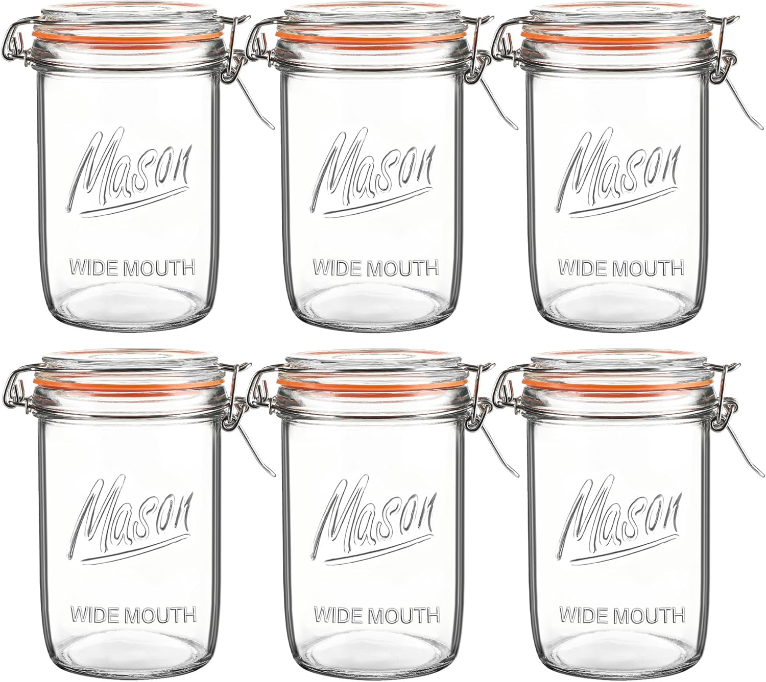 24oz Wide Mouth    Jars – 6 Pa - Meal Prep Glass ulasan dan harga