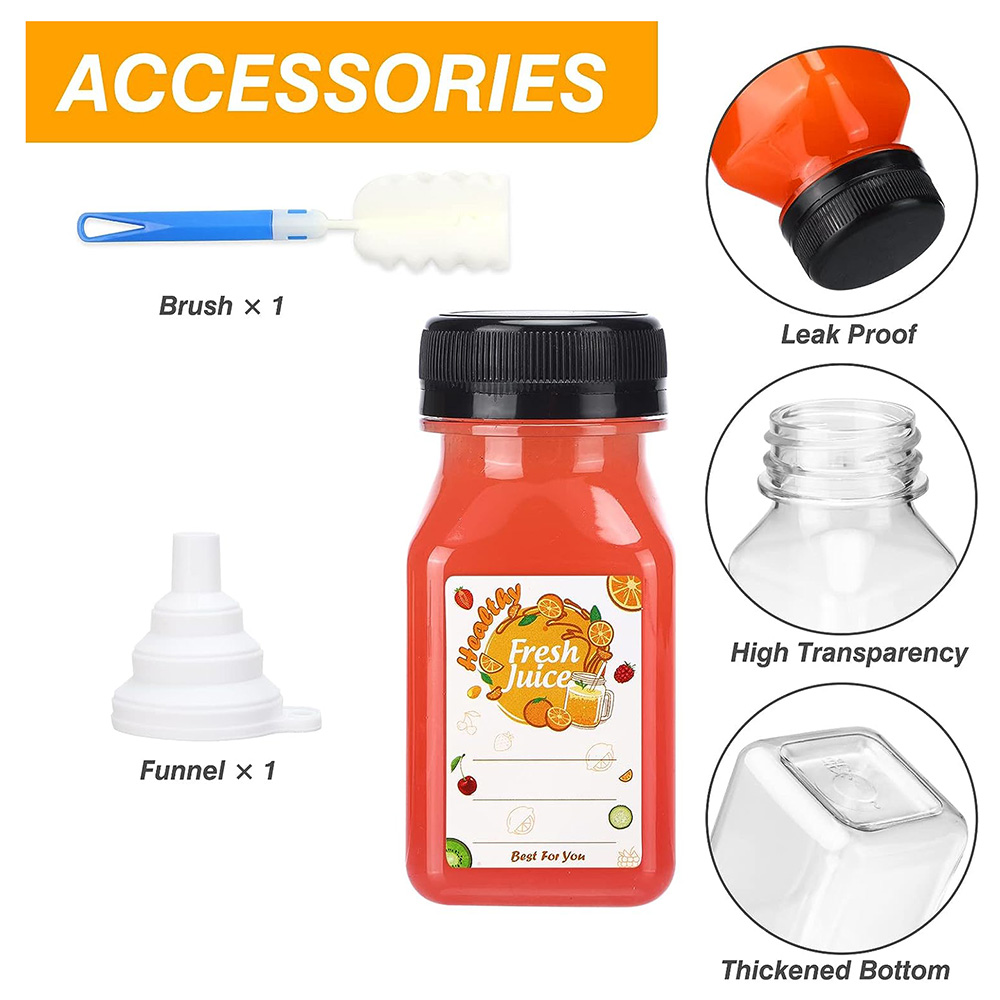 4oz Plastic Juice Bottles with - Meal Prep Juice Bottles ulasan dan harga