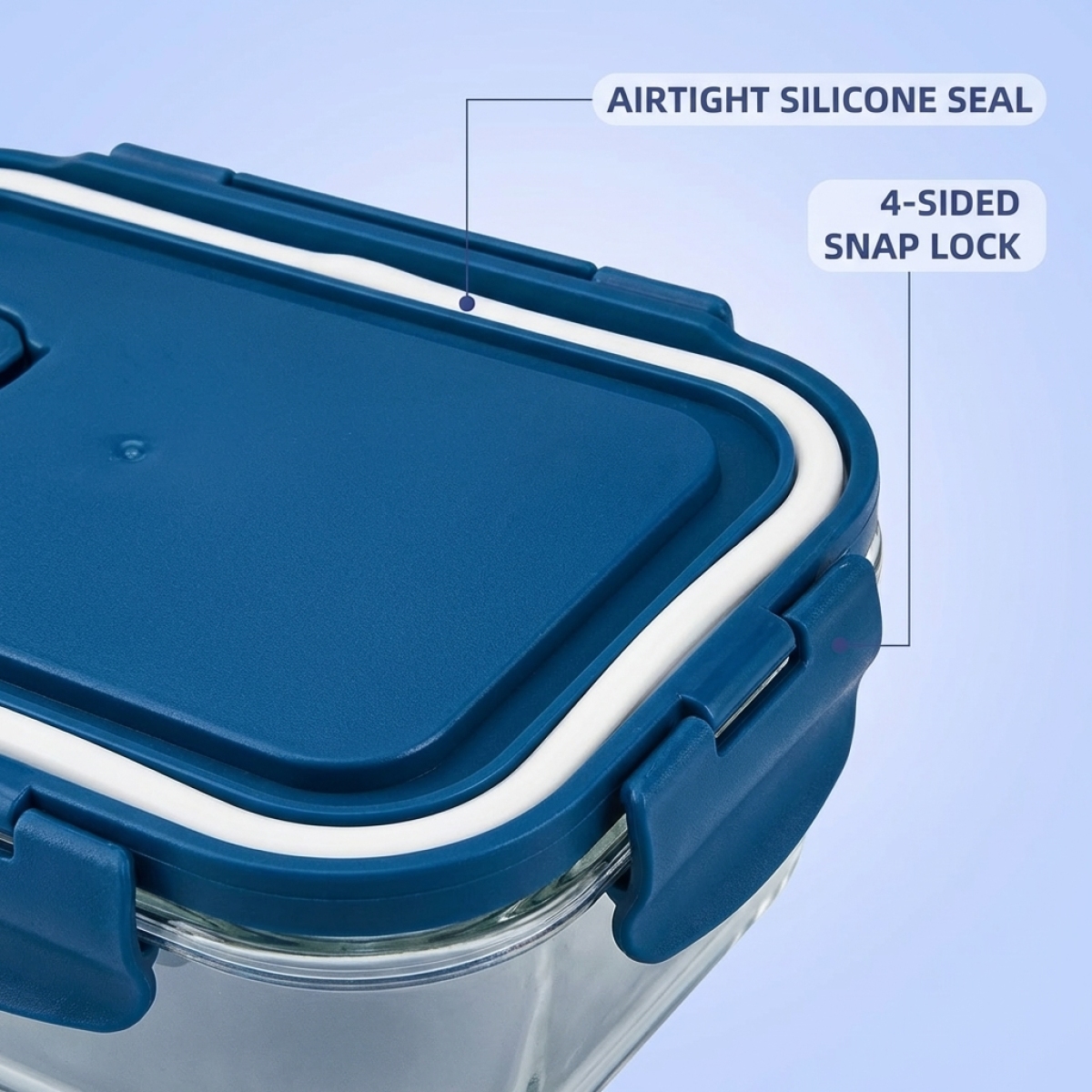 Star Sea Blue Glass Food Stora - Meal Prep Seafood ulasan dan harga