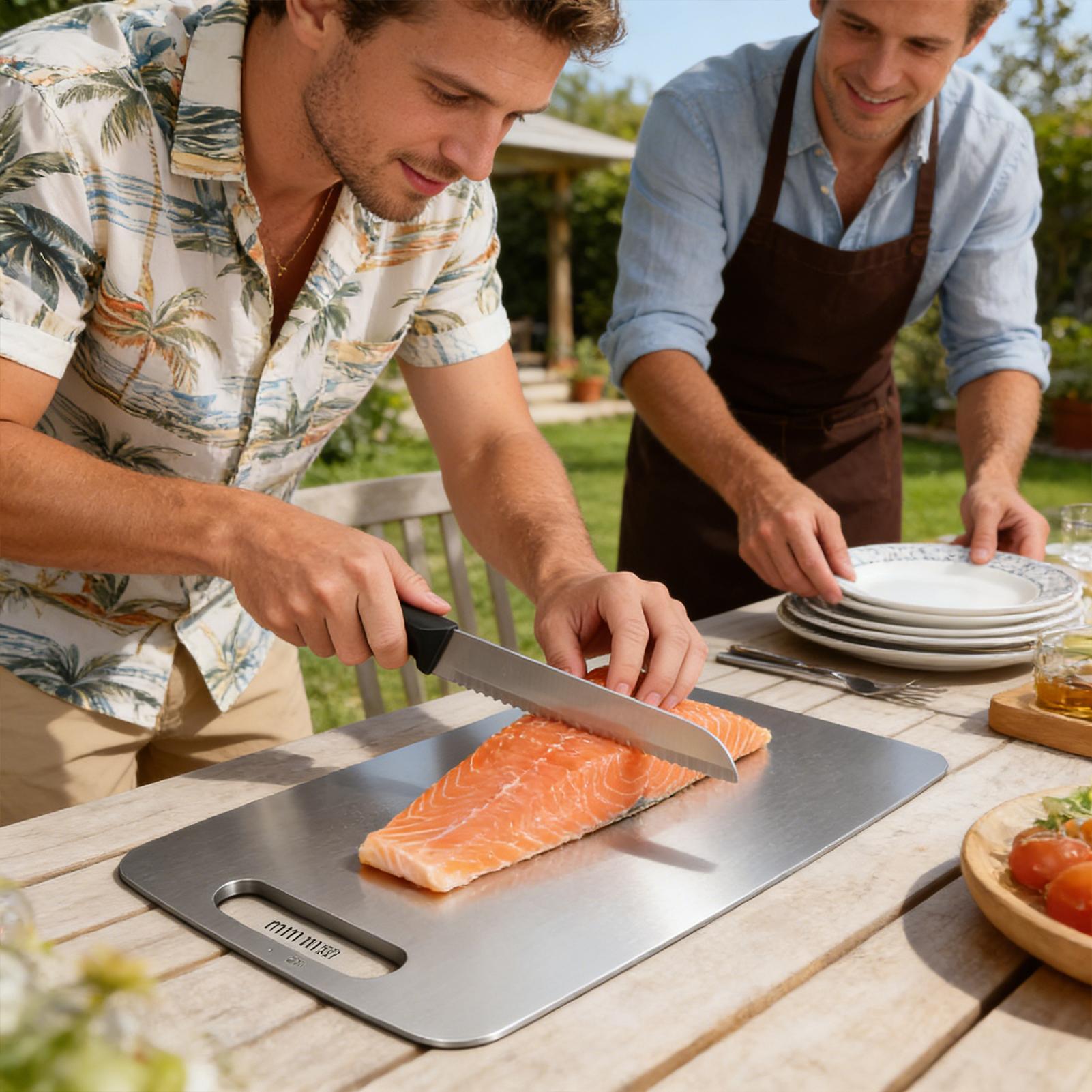 Stainless Steel Chopping Board - Meal Prep Chicken ulasan dan harga