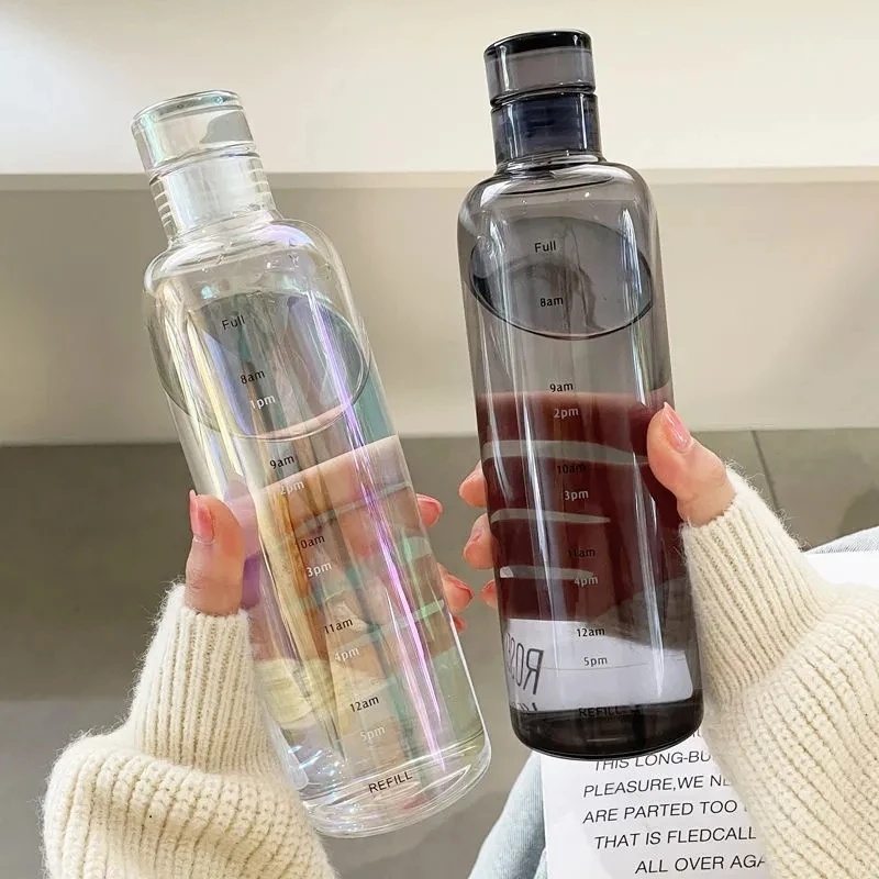 Simple Water Bottle With Time  - Meal Prep Juice Bottles ulasan dan harga