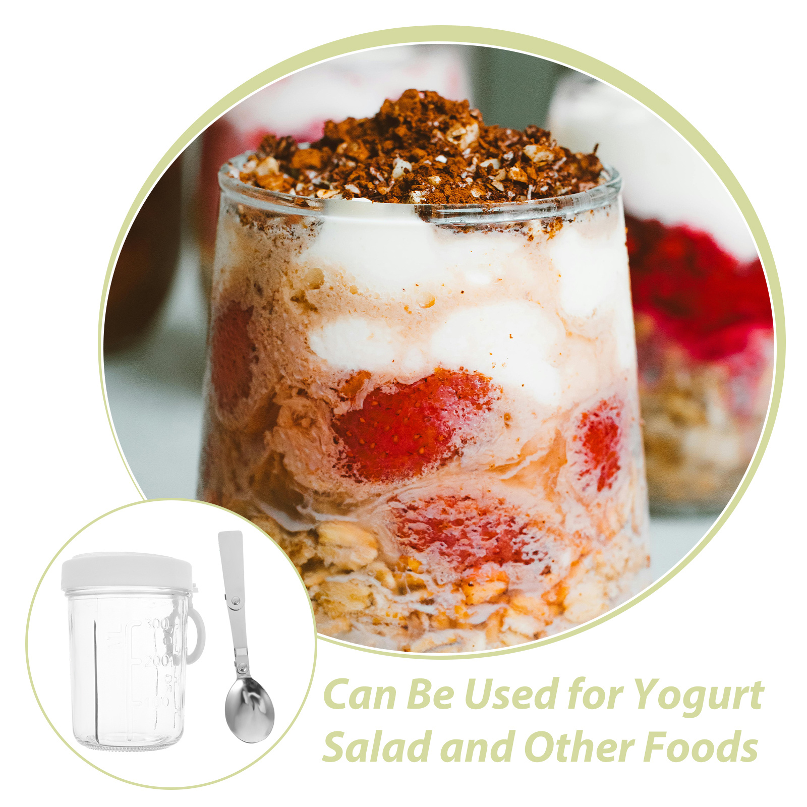 Glass Oatmeal Containers Wide  - Meal Prep Yogurt Cups ulasan dan harga