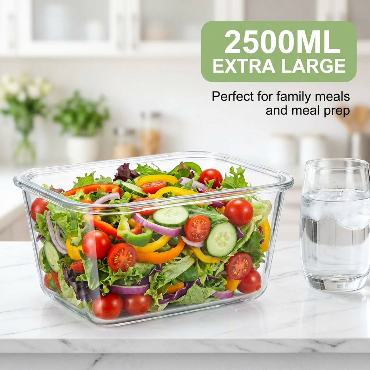 Large Capacity Borosilicate Gl - Meal Prep Glass ulasan dan harga