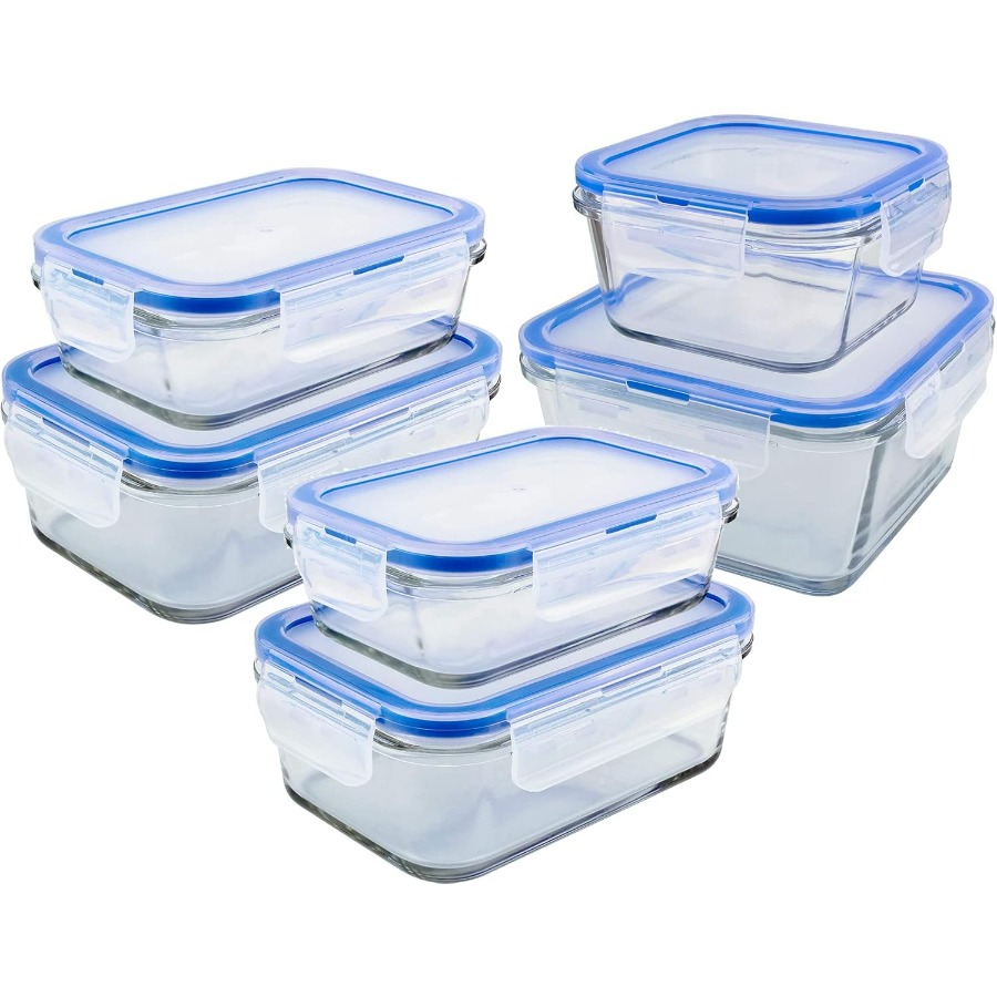 Glass Containers BPA-Free Lock - Meal Prep Glass ulasan dan harga