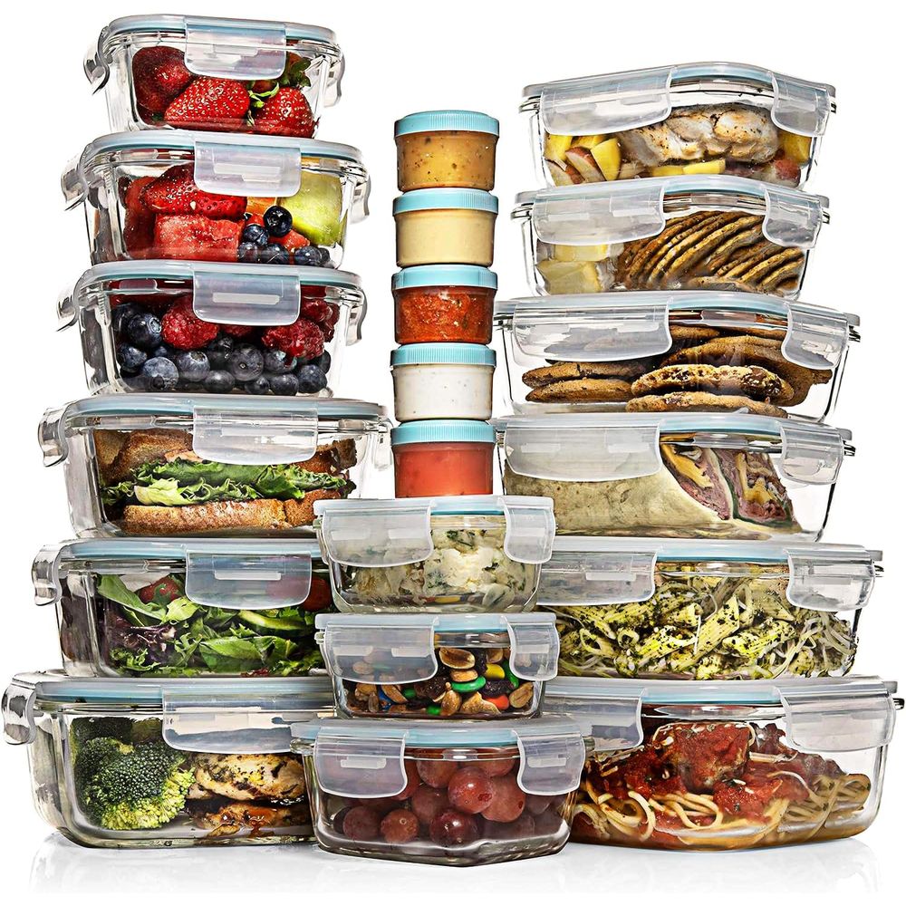 Pc Set Glass Food Storage Cont - Meal Prep Glass ulasan dan harga