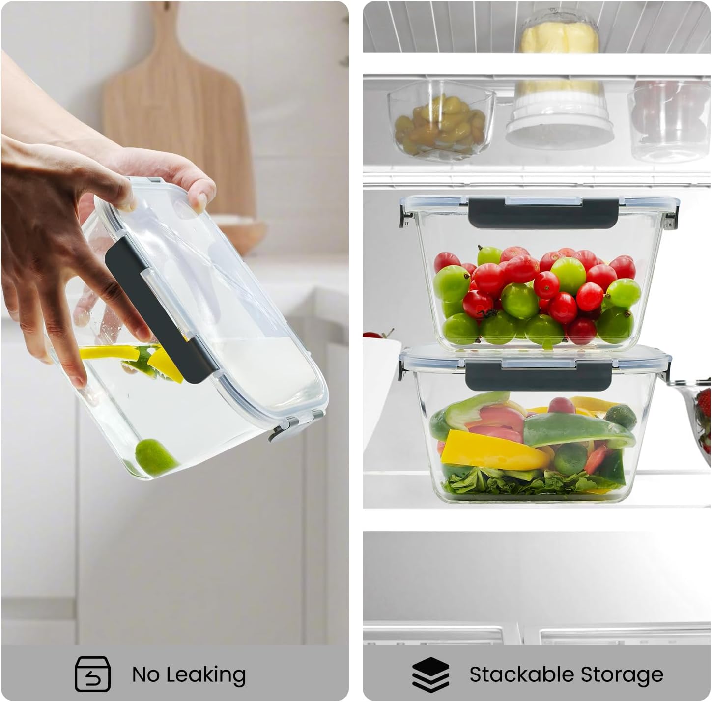 Large Glass Storage Containers - Meal Prep Rotisserie Chicken ulasan dan harga