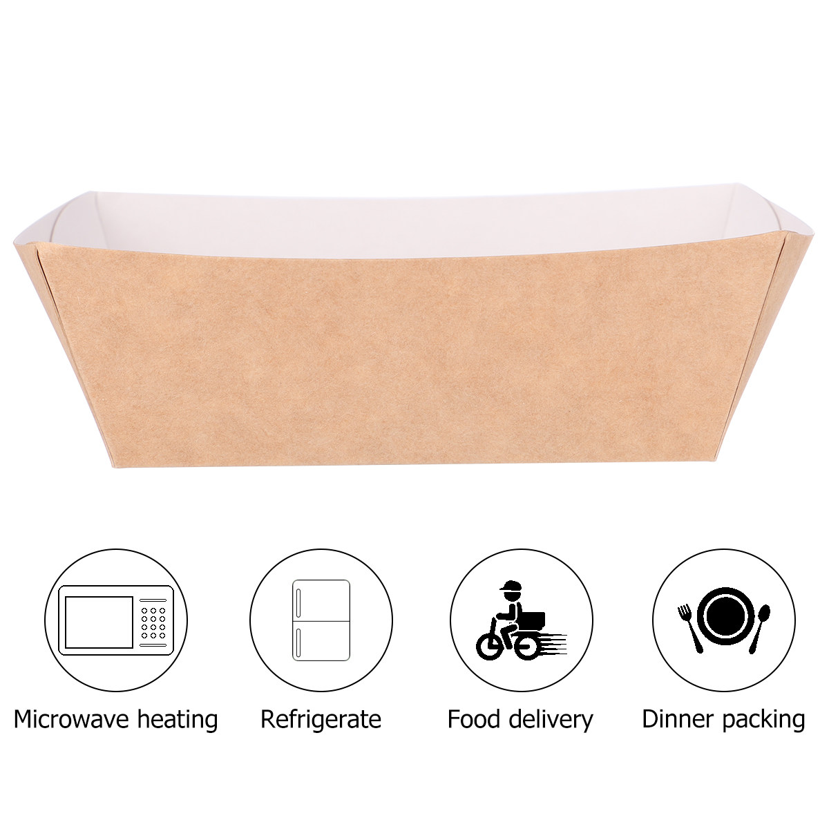 100Pcs Boat Shaped Kraft Paper - Meal Prep Chicken ulasan dan harga
